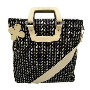 CHANEL Tote Bag Clover Charm Canvas